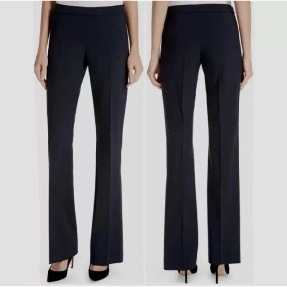 Hugo Boss Wool Blend Slacks Pants 8 Black Business Casual Workwear Career Job - Picture 1 of 11